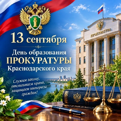 13 сентября — День образования прокуратуры Краснодарского края