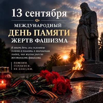 13 сентября — Международный день памяти жертв фашизма.